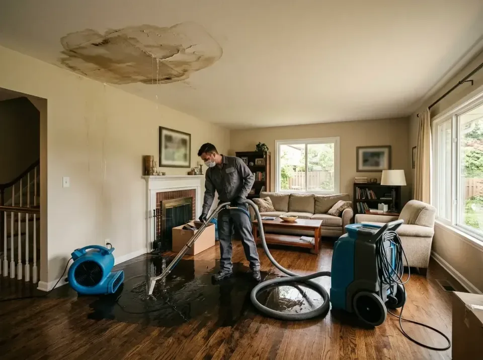 attic-pipe-burst-ceiling-drip-008 — frequently asked questions, Water Damage Restoration & Carpet Care in Lee's Summit, MO